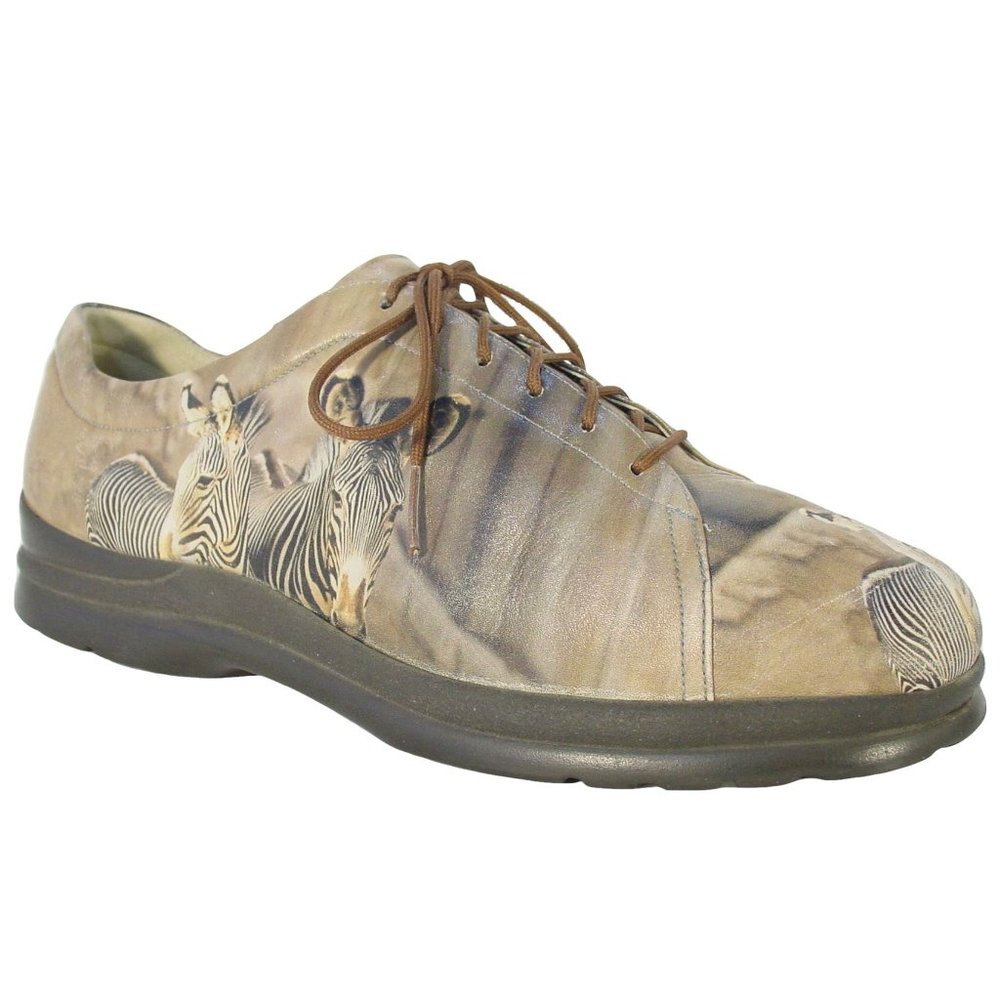 ICON Los Angeles Zebra Safari Leather Oxford Shoes Women's 8.5 - Made in USA - Picture 8 of 11